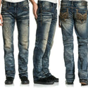 AFFLICTION BLAKE FLEUR ROGUE Men's Denim Jeans Blue