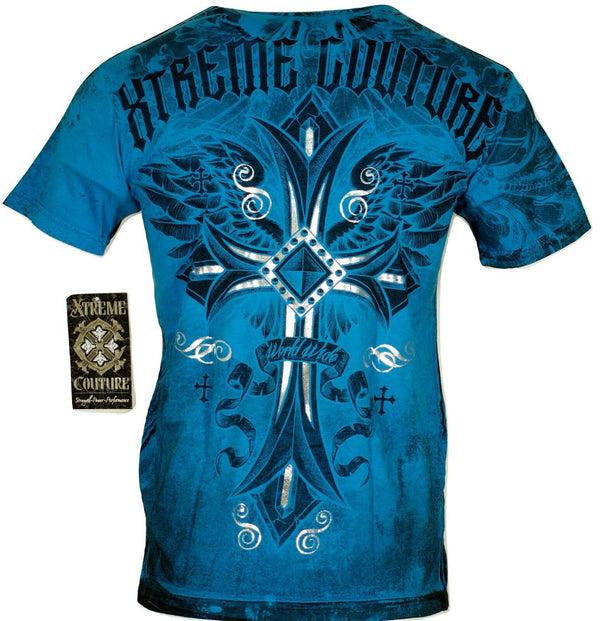 XTREME COUTURE by AFFLICTION Men T-Shirt LOYAL FOLLOWING Cross Biker MMA GYM
