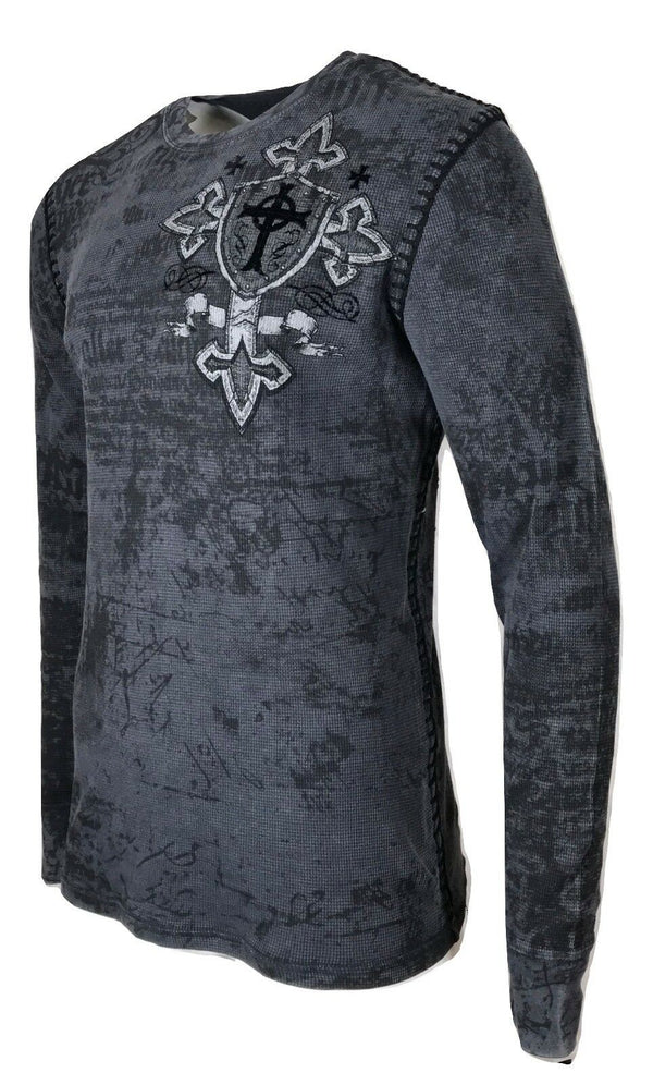 Xtreme Couture by AFFLICTION Men's THERMAL T-Shirt PRO FAITH Biker MMA