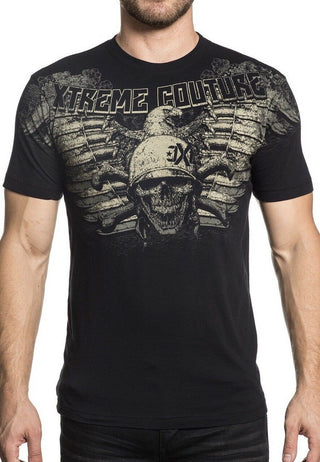 XTREME COUTURE by AFFLICTION Men T-Shirt TASK FORCE Skull Tattoo Biker GYM