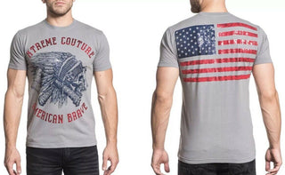 XTREME COUTURE by AFFLICTION Men T-Shirt AMERICAN BRAVE Biker MMA