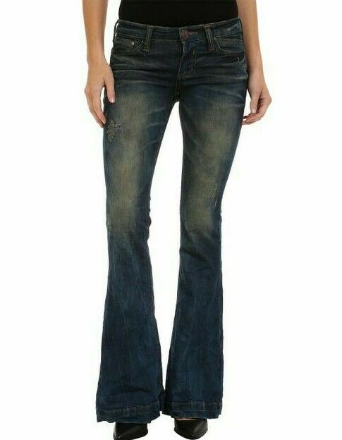 AFFLICTION Women's Denim Jeans GINGER RISING FLORENC Embroidered