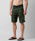AFFLICTION ALPHA COMMAND Men's Boardshorts Green/Black