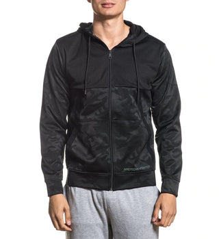 American Fighter Men's Zip Hoodie AVALON PARK (Black)