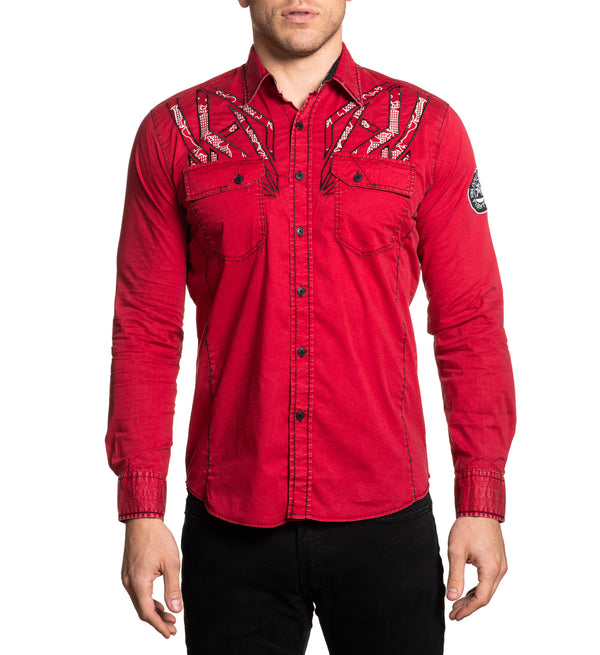 AMERICAN FIGHTER CONSEQUENCE Men's Button Down Shirt