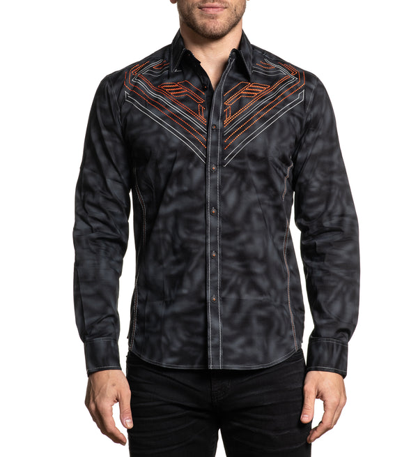 AMERICAN FIGHTER EQUATION Men's Button Down Shirt