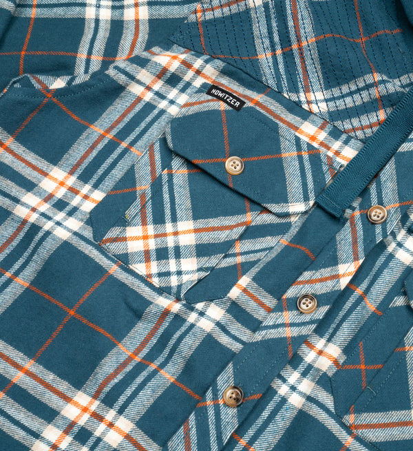 Howitzer Style Men's Button Down Hoodie Flannel Squad Military Grunt