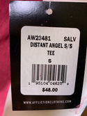 AFFLICTION Women's T-Shirt S/S DISTANT ANGEL Tee Biker