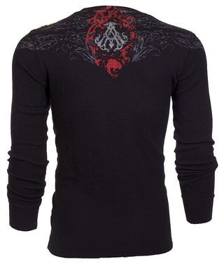 Archaic by Affliction Men's Thermal Shirt LULLABY Black
