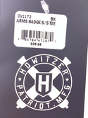 HOWITZER Clothing Men's T-Shirt ARMS BADGE Tee Black Label