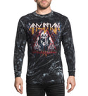 AFFLICTION DYSMORPHIA Men's L/S T-SHIRT Black Biker