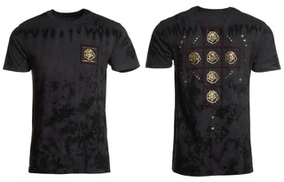 AFFLICTION Men's T-Shirt S/S FOREVER CROSS Tee Black Label Biker