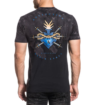 AFFLICTION SOULS OF FAITH Men's S/S T-Shirt Black Lava Wash