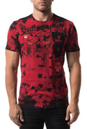 Affliction Men's T-shirt DARK SERPENT Biker Red