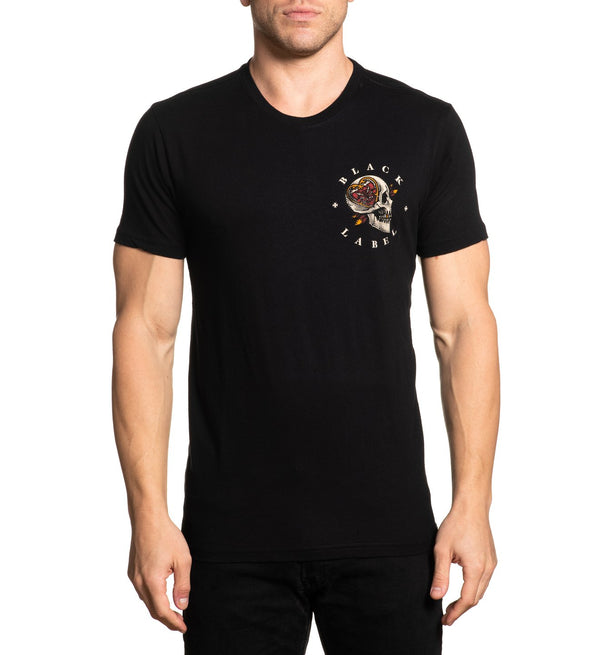 AFFLICTION Men's T-Shirt S/S DEATH FLAME TEE Black Label Biker