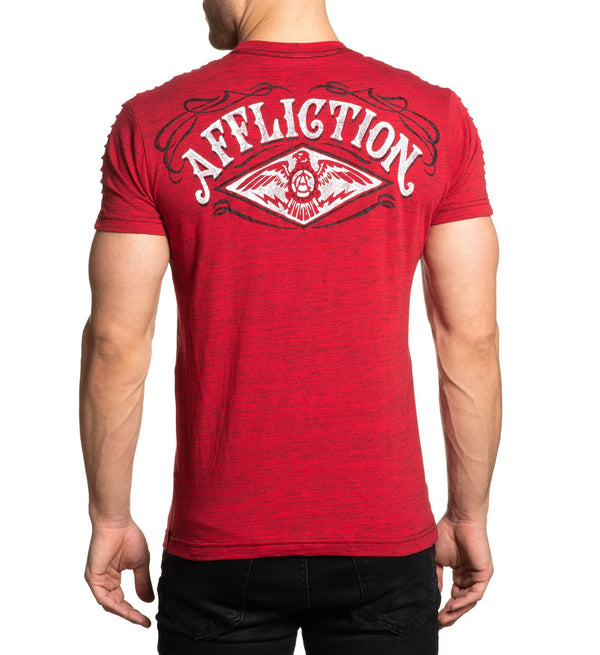 AFFLICTION BARREL AGED Men's T-shirt Red