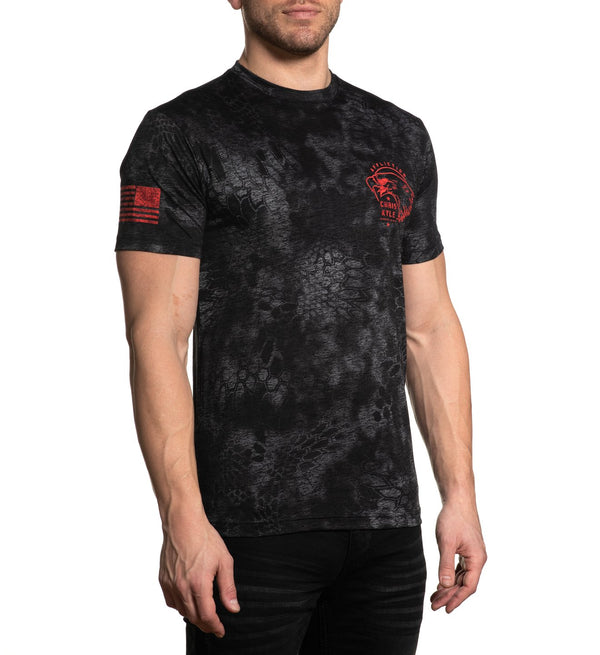 AFFLICTION Men's T-Shirt S/S CK EAGLES DAR Premium Black Label Biker