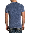 AFFLICTION AC IROQUOIS Men's T-shirt Slate/Navy Lava Wash