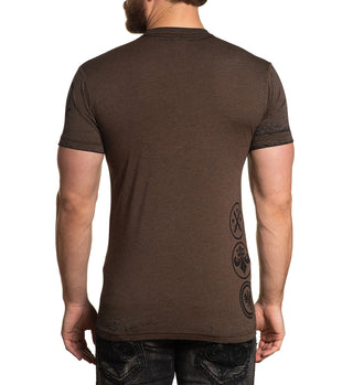 AFFLICTION Men's T-Shirt S/S DIVIO Tee Black Label Biker