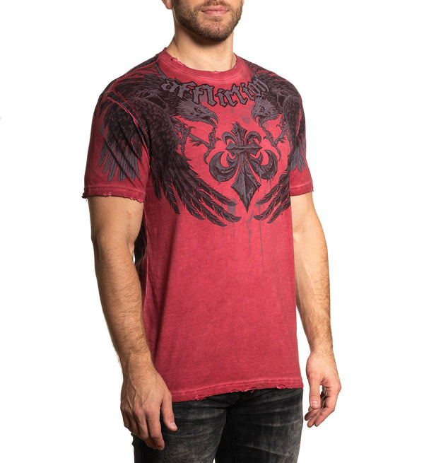 AFFLICTION Men's T-Shirt S/S SIMULTANEOUS Tee Black Label Biker