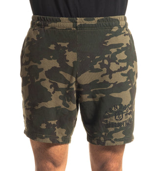 Affliction Men's Sweat short STANDARD Athletic shorts Camo Biker