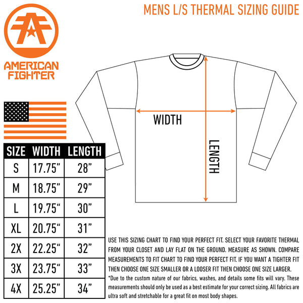 AMERICAN FIGHTER Men's L/S T-Shirt DONELLY THERMAL Athletic Biker