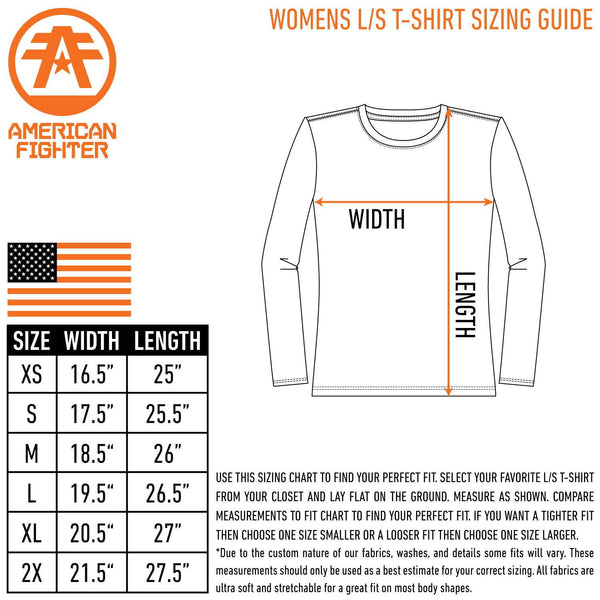 AMERICAN FIGHTER Women's T-Shirt L/S VALDEZ Tee Biker