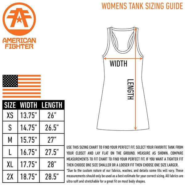 AMERICAN FIGHTER Women's T-Shirt TANK MASSACHUSETTS Athletic Biker