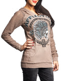 Affliction Women's Hoodie Sweatshirt AC ARROW Biker