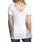 AFFLICTION Women's T-Shirt S/S IRONSIDE Tee Biker