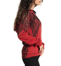 AFFLICTION Women's Hoodie ISADORA DIAMONDS Red