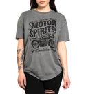 AFFLICTION Women's T-Shirt S/S ORIGINAL SPIRIT Tee Biker
