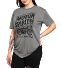 AFFLICTION Women's T-Shirt S/S ORIGINAL SPIRIT Tee Biker