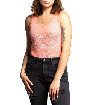 Affliction Women's Top Bodysuit Margo Wings