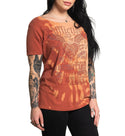 Affliction Women's T-Shirt Tragic Love Scoop Neck   ^