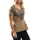 Affliction Women's T-Shirt Carvina Scoop Neck  ^