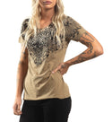 Affliction Women's T-Shirt Carvina Scoop Neck  ^