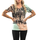 Affliction Women's T-Shirt Emerald Ash   ^