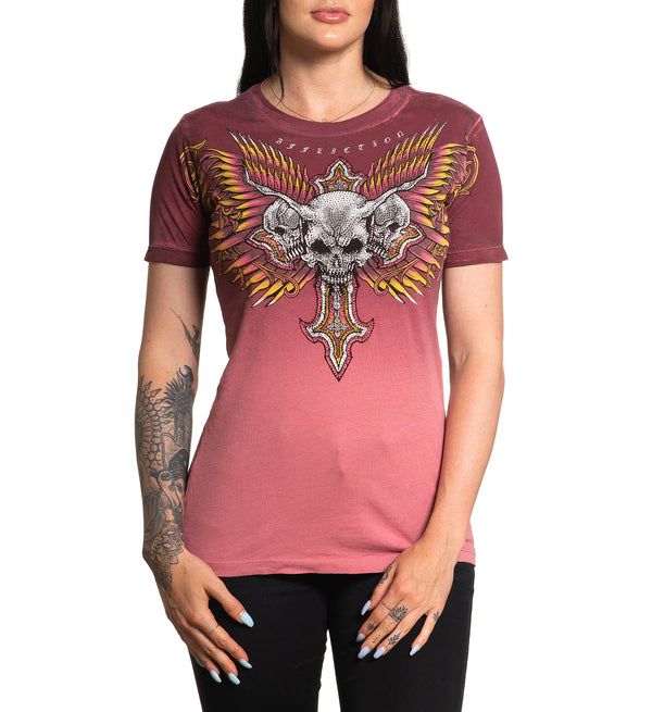 Affliction Women's T-Shirt Hyper Speed  ^