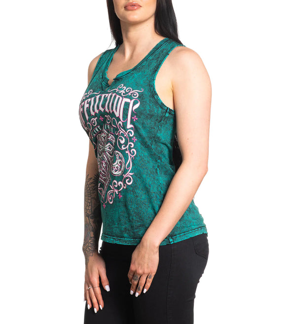 Affliction Women's T-Shirt Winter Epitaph Black ^