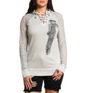 Affliction Women's Hoodie CALI ANGELS RAGLAN  ^