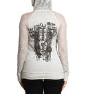 Affliction Women's Hoodie CALI ANGELS RAGLAN  ^