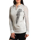 Affliction Women's Hoodie CALI ANGELS RAGLAN  ^