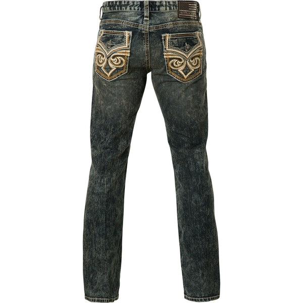 AFFLICTION ACE FLEUR CONDOR Men's Denim Jeans Blue