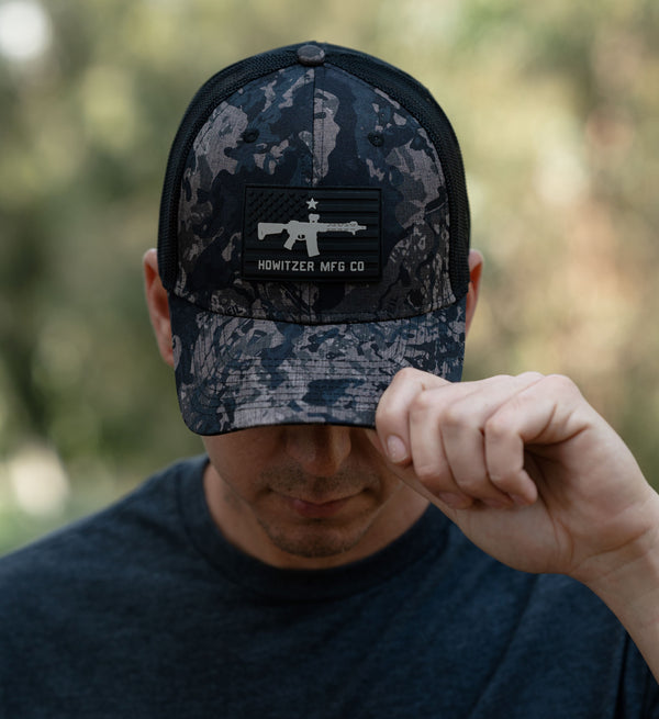 Howitzer Style Men's Hat Gun Flag Hat Military Grunt *