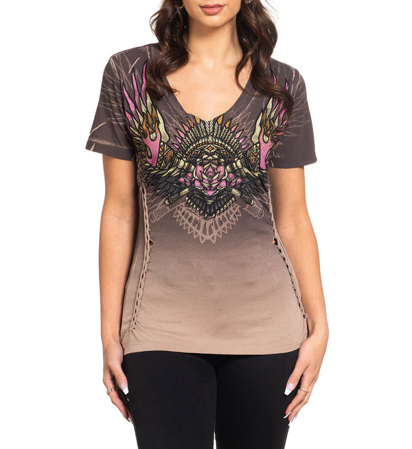 Affliction Women's T-Shirt Tribal Fire