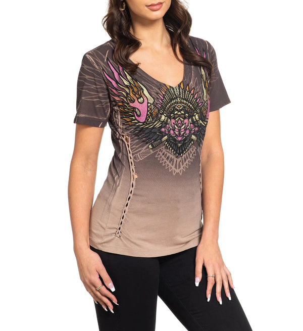 Affliction Women's T-Shirt Tribal Fire