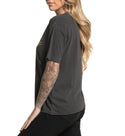 AFFLICTION Women's T-Shirt S/S BLACK HILLS Tee Biker