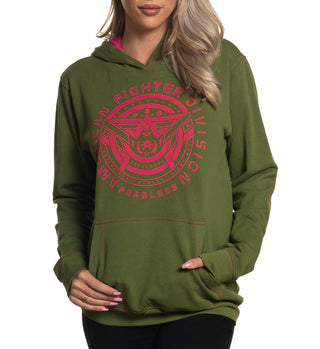 AMERICAN FIGHTER Women's Hoodie Pullover FIELDON Green