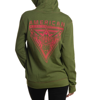 AMERICAN FIGHTER Women's Hoodie Pullover FIELDON Green